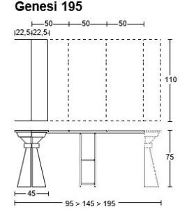 Κονσόλα τραπέζι Genesi 195