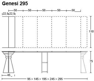 Κονσόλα τραπέζι Genesi 295