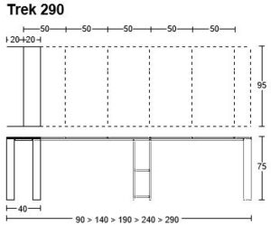 Κονσόλα τραπέζι Trek 290